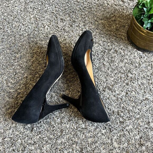 Cole Haan NikeAir Heels Pumps Womens Open Peep Toe Suede Career Business 8.5 B - Picture 8 of 9